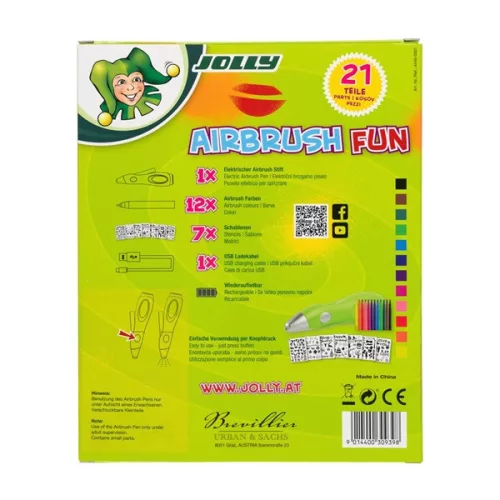 Jolly Airbrush Fun 12 patronos airbrush készlet