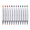 Jolly Airbrush Textile 12 darabos kétvégű színes textilmarker utántöltő készlet