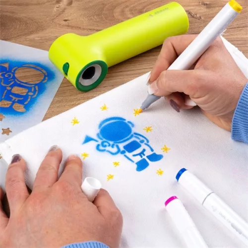 Jolly Airbrush Textile 12 darabos kétvégű színes textilmarker utántöltő készlet