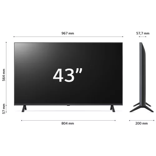 LG 43" 43UR78003LK 4K UHD Smart LED TV (Újracsomagolt)