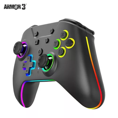Armor3 M07619-BKHE NuRival Nintendo Switch vezeték nélküli Hall Effect Stick fekete kontroller