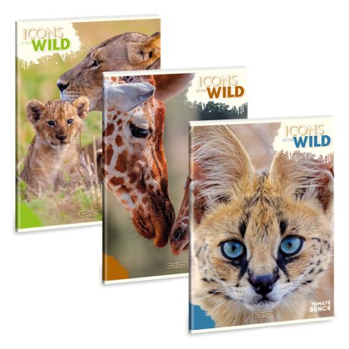 Ars Una Icons of the wild 25 (5492) A4 extra kapcsos vonalas füzet