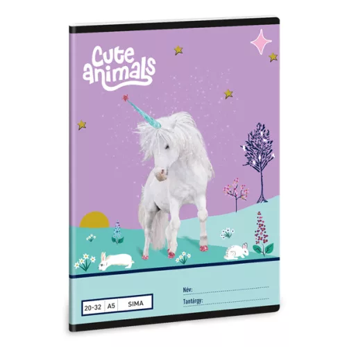 Ars Una Cute Animals Unicorn 25 (5448) A5 20-32 sima füzet