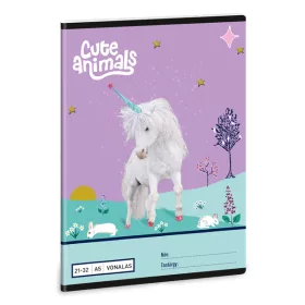   Ars Una Cute Animals Unicorn 25 (5448) A5 21-32 vonalas füzet