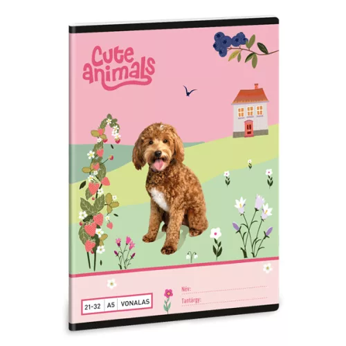 Ars Una Cute Animals Doggie 25 (5458) A5 21-32 vonalas füzet