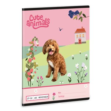   Ars Una Cute Animals Doggie 25 (5458) A5 27-32 kockás füzet