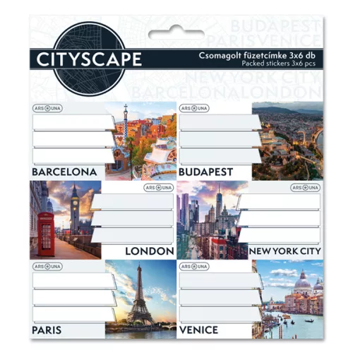Ars Una Cityscape 25 (5482) 3x6 db füzetcímke