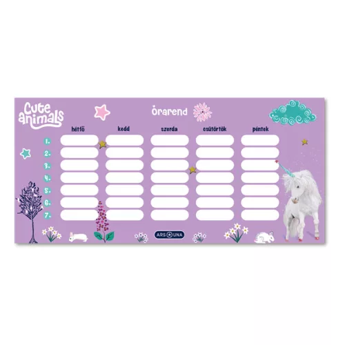 Ars Una Cute Animals Unicorn 25 (5448) 1 lapos órarend
