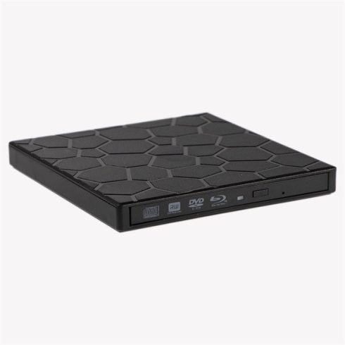IRIS ROCK EXTERNAL külső Blu-Ray író, 8in1, USB 3.0, Read/write:CD/VCD/DVD/BD, tálcás, DVD-RW, fekete