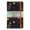 Pukka Pad Bloom A5 192 oldalas vonalas fekete gumipántos notesz