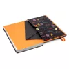 Pukka Pad Bloom A5 192 oldalas vonalas fekete gumipántos notesz