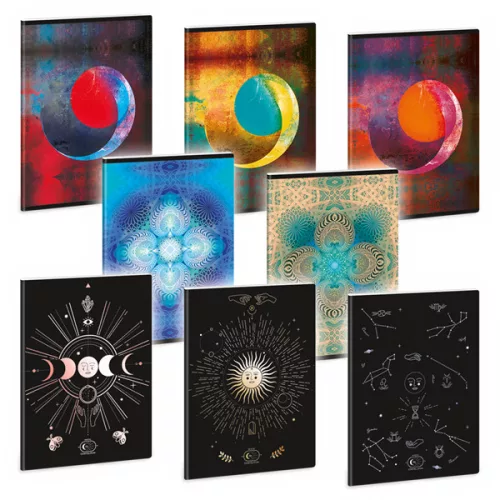 Ars Una Mystic Constellation 22 (5191) A5 extra kapcsos kockás füzet