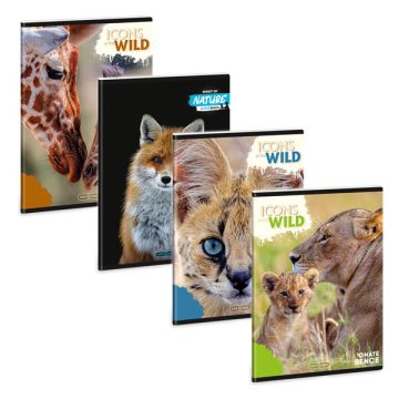   Ars Una  Icons of the Wild 25 (5492) A5 extra kapcsos kockás füzet