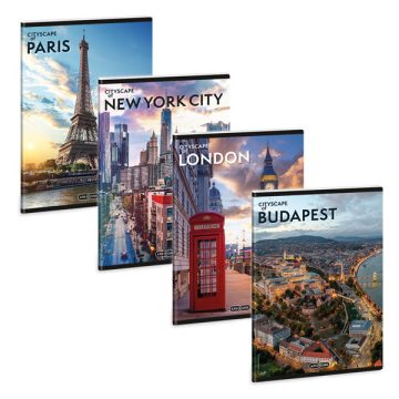 Ars Una Cityscape 25 (5482) A5 extra kapcsos kockás füzet
