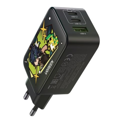 UGREEN CD244 Genshin Impact sorozat 65W GaN USB/2xUSB-C hálózati töltő