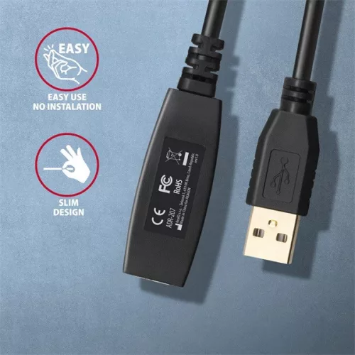 Axagon ADR-207 7,5m USB opakovací kábel