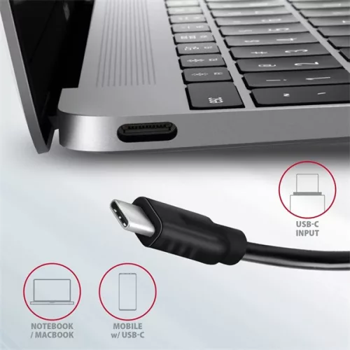 Rozbočovač Axagon HMC-5G21 USB-C 10 Gbps SPEEDSTER 5v1