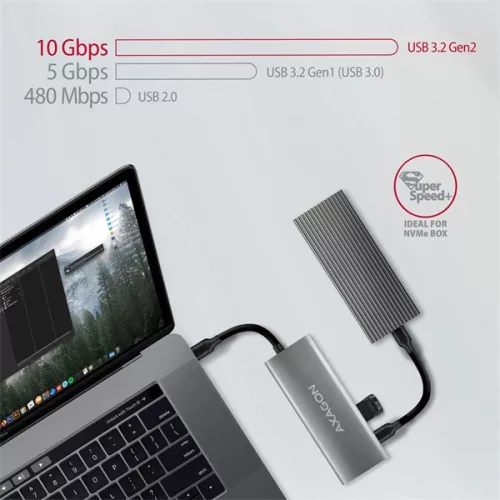 Rozbočovač Axagon HMC-5G21 USB-C 10 Gbps SPEEDSTER 5v1