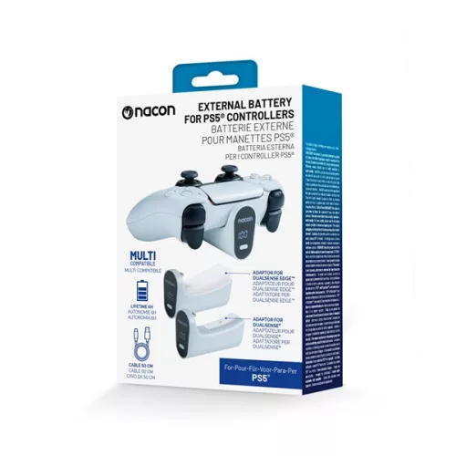 Nacon 2809405 PS5 Sony DualSense/DS Edge kontrollerhez fehér akkumulátor