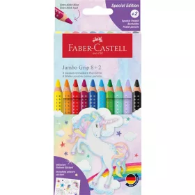   Faber-Castell Grip Jumbo Unikornis 8+2 db háromszögletű színesceruza készlet
