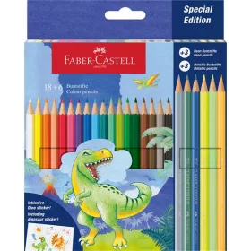   Faber-Castell Dinoszaurusz 18+6 db hatszögletű színesceruza készlet