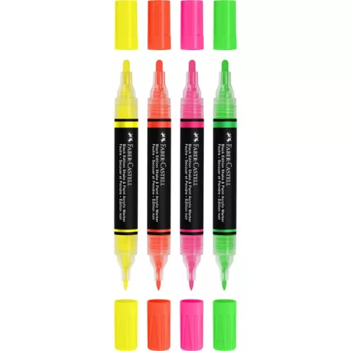Faber-Castell Black Edition Shake&Paint Neon 4 db kétvégű akrilfilctoll készlet