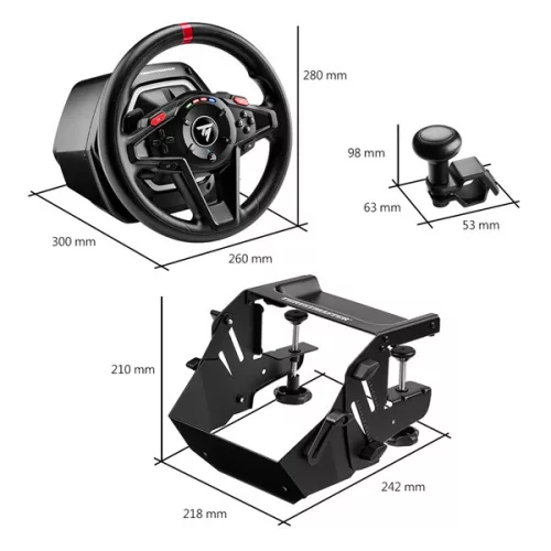 Thrustmaster 4160648 PS4/PS5/PC T128-P TYPE C (PLUG EU) SimTask kormány + pedál + rögzítőrendszer