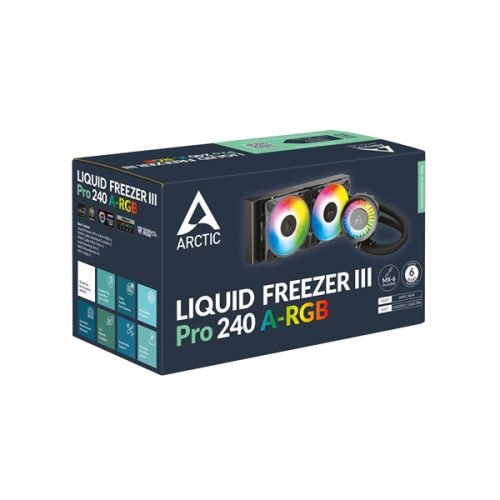 Arctic Liquid Freezer III Pro 240 A-RGB fekete vízhűtéses processzor hűtő