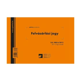   D.E.480/A/2012 A5 50x3 lapos Felvásárlási jegy nyomtatvány