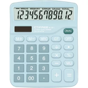   CTIFREE M-28-C BLUE kék számológép, 120x150mm, 12 számjegy, dual power, 2 év garancia