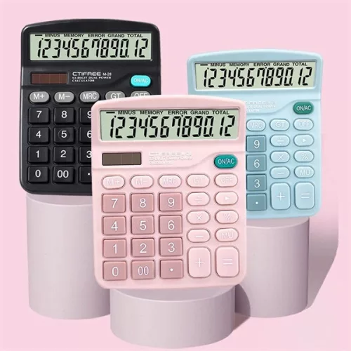 CTIFREE M-28-C PINK rózsaszín számológép, 120x150mm, 12 számjegy, dual power, 2 év garancia