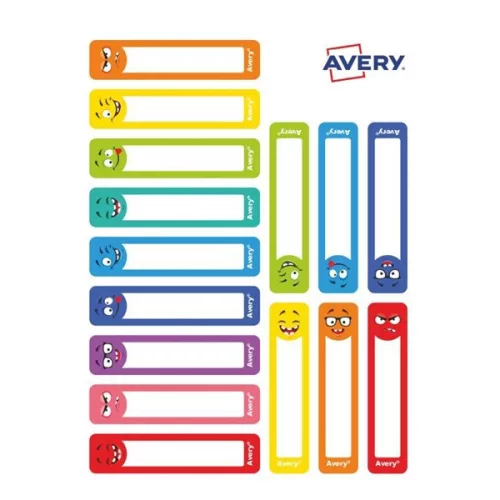 Avery RESMI30S iskolai kézzel írható 50x10 mm 30 db színes tollcímke