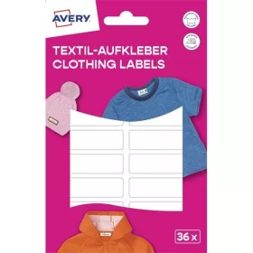   Avery ETVET36 iskolai kézzel írható 45x13 mm 36 db fehér textil öntapadós címke