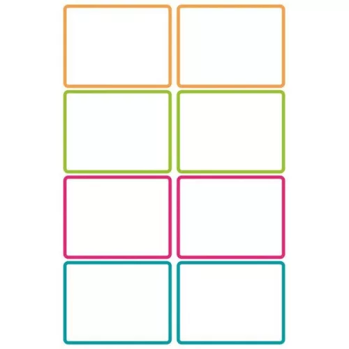 Avery NAME16C iskolai 46x33 mm 16 db öntapadós színes vízálló fólia