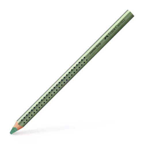 Faber-Castell Grip Jumbo háromszögletű metál zöld színes ceruza