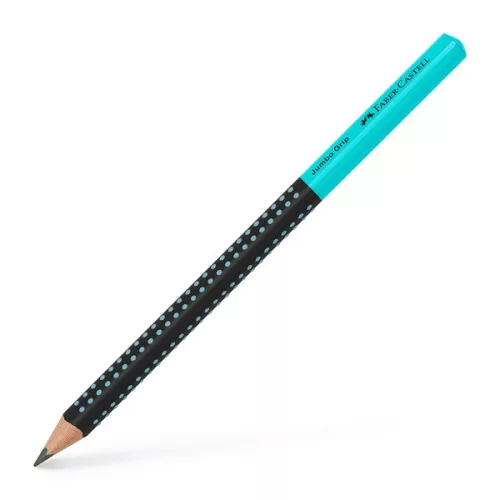 Faber-Castell Grip Jumbo háromszögletű kéttónusú fekete/türkiz HB grafitceruza