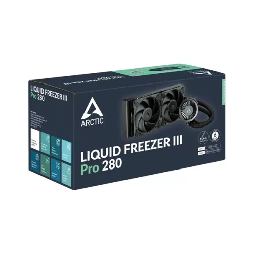 Arctic Liquid Freezer III Pro 280 čierny vodou chladený chladič procesora