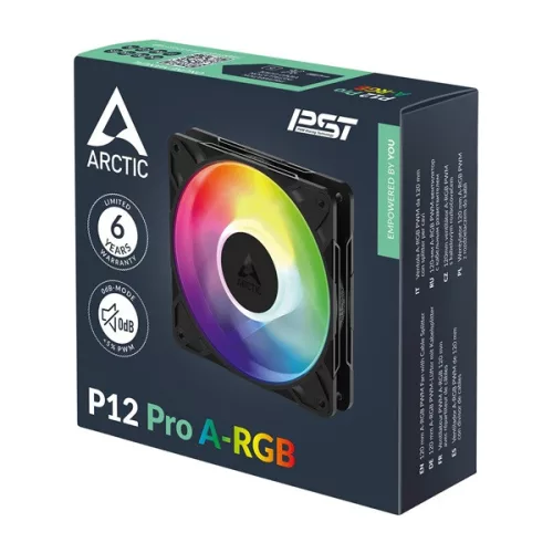 Ventilátor Arctic P12 Pro A-RGB 120 mm PWM čierny