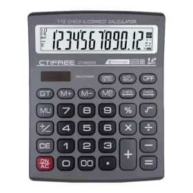   CTIFREE CT-9600N antracit szürke színű számológép, 155x200mm, 12 számjegy, dual power, 2 év garancia