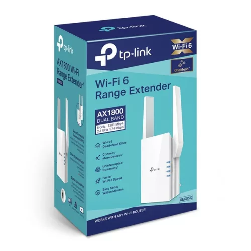 TP-Link RE605X AX1800 Wi-Fi tartománybővítő, hatótávnövelő
