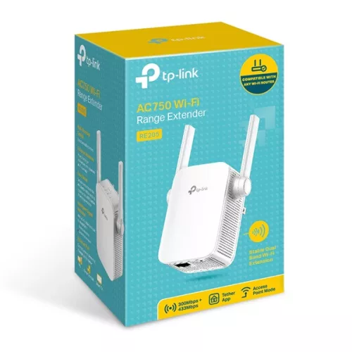 TP-Link RE205 fehér lefedettségnövelő