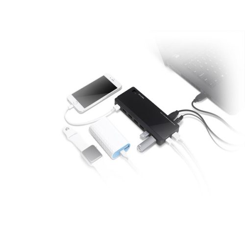 TP-Link UH720 7portos fekete USB3.0 HUB