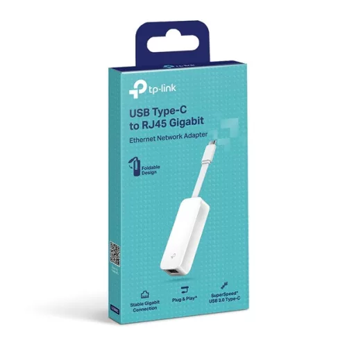 Sieťový adaptér TP-Link UE300C s gigabitovým ethernetovým rozhraním USB 3.0 typu C na RJ45
