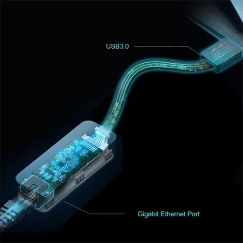 Adaptérový konvertor TP-Link UE306 Gigabit Ethernet - USB 3.0 čierny