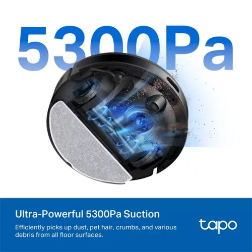 TP-Link Tapo RV20 Max MagSlim LiDAR fekete robotporszívó és felmosó - R