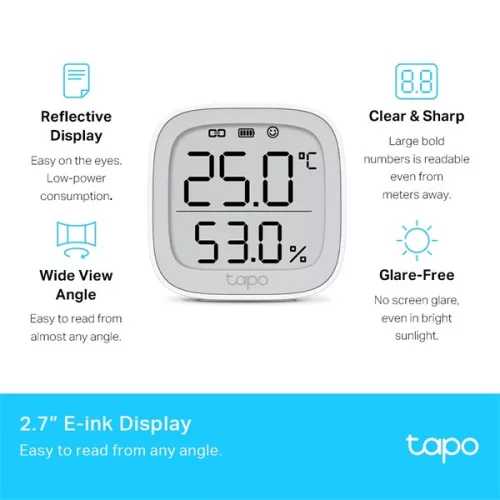 TP-Link Tapo T315 fehér okos hőmérséklet és páratartalom jelző