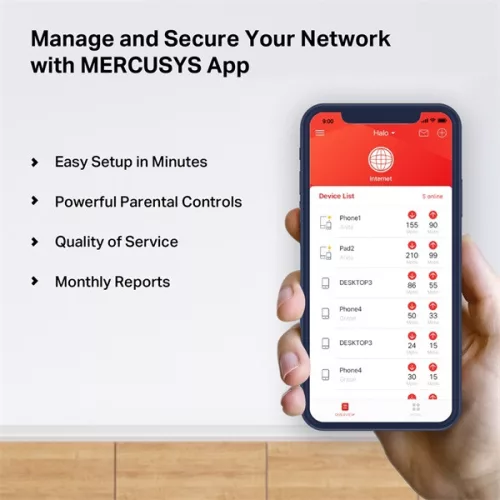 Mercusys Halo H30G(3-pack) AC1300 fehér otthoni Mesh Wi-Fi rendszer (3db) - R