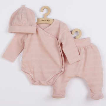   3-részes baba együttes újszülötteknek New Baby I AM rózsaszín