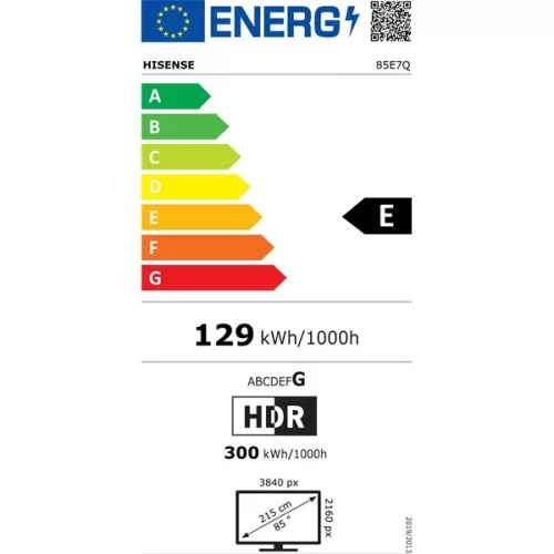 Hisense 85" 85E7Q 4K UHD Smart QLED TV