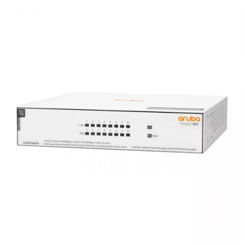 Aruba Instant On R8R46A 1430 8x GbE LAN PoE port (64W) neupravljani PoE preklopnik